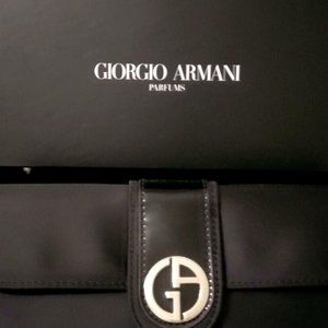 NEW Giorgio Armani  Black Womens strapless evening  Clutch Satin interior